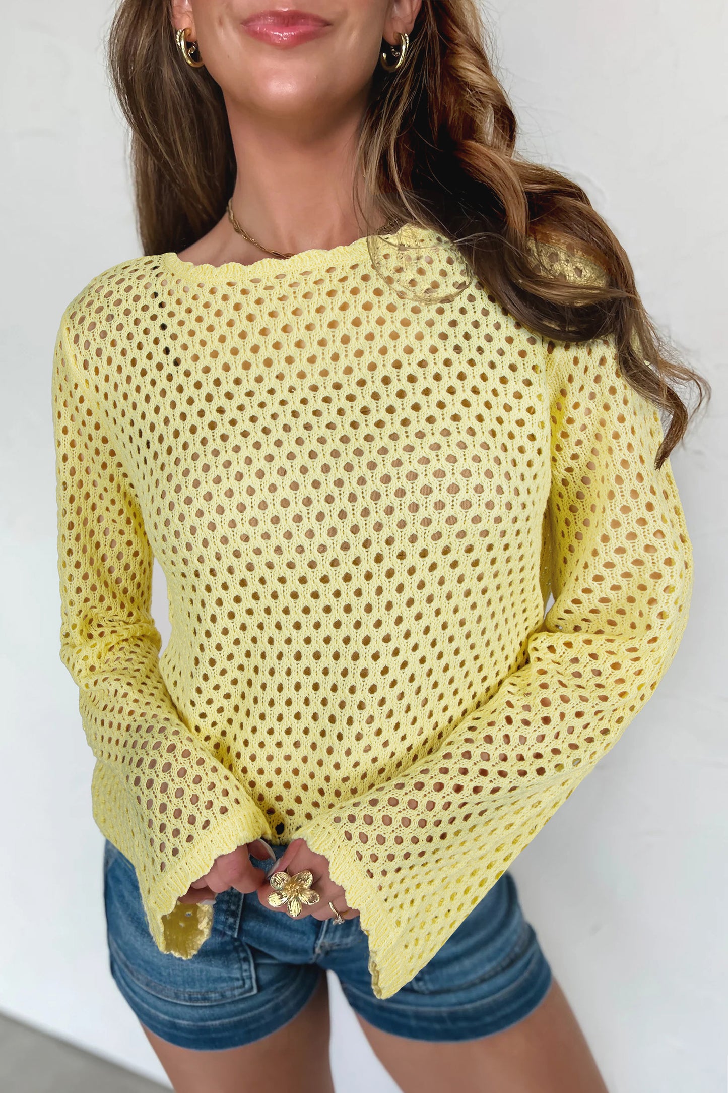 Harriet Knit Top-Yellow