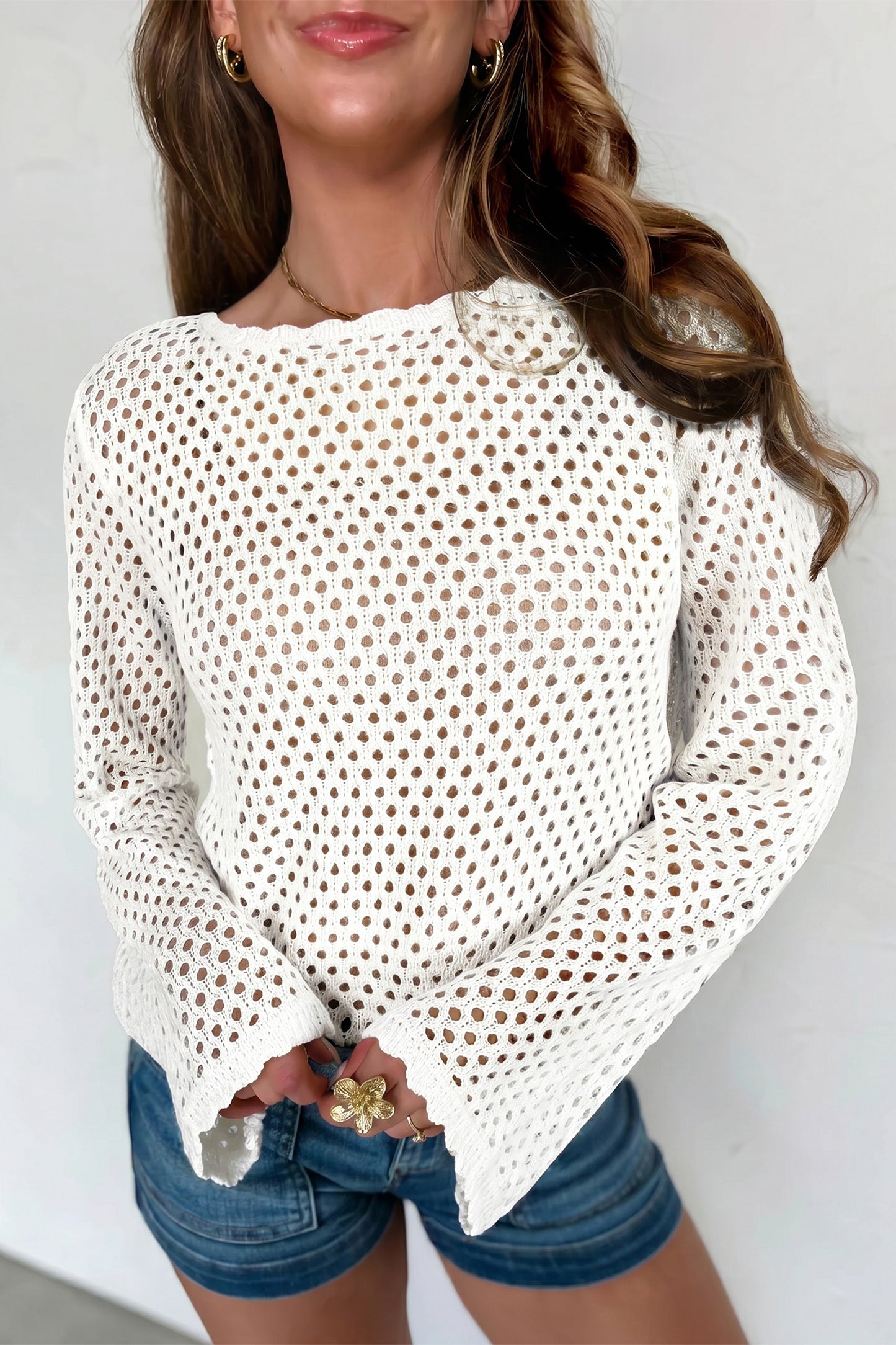 Harriet Knit Top-White